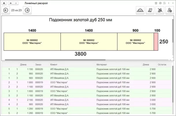 Программа оптимального раскроя